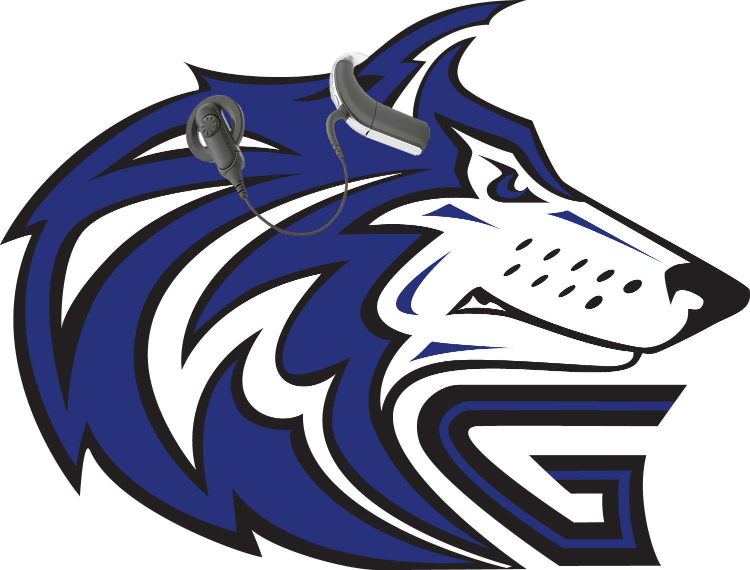 GHS Wolf with cochlear implant